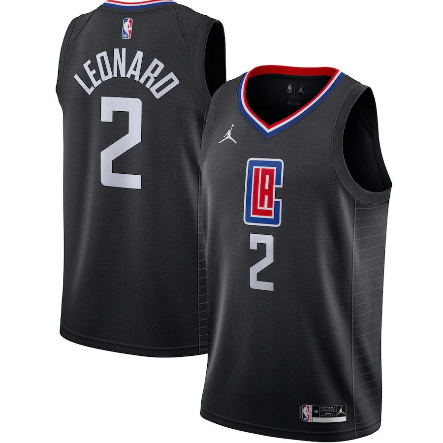Men Los Angeles Clippers #2 Kawhi Leonard Jordan Brand Black Swingman NBA Jersey